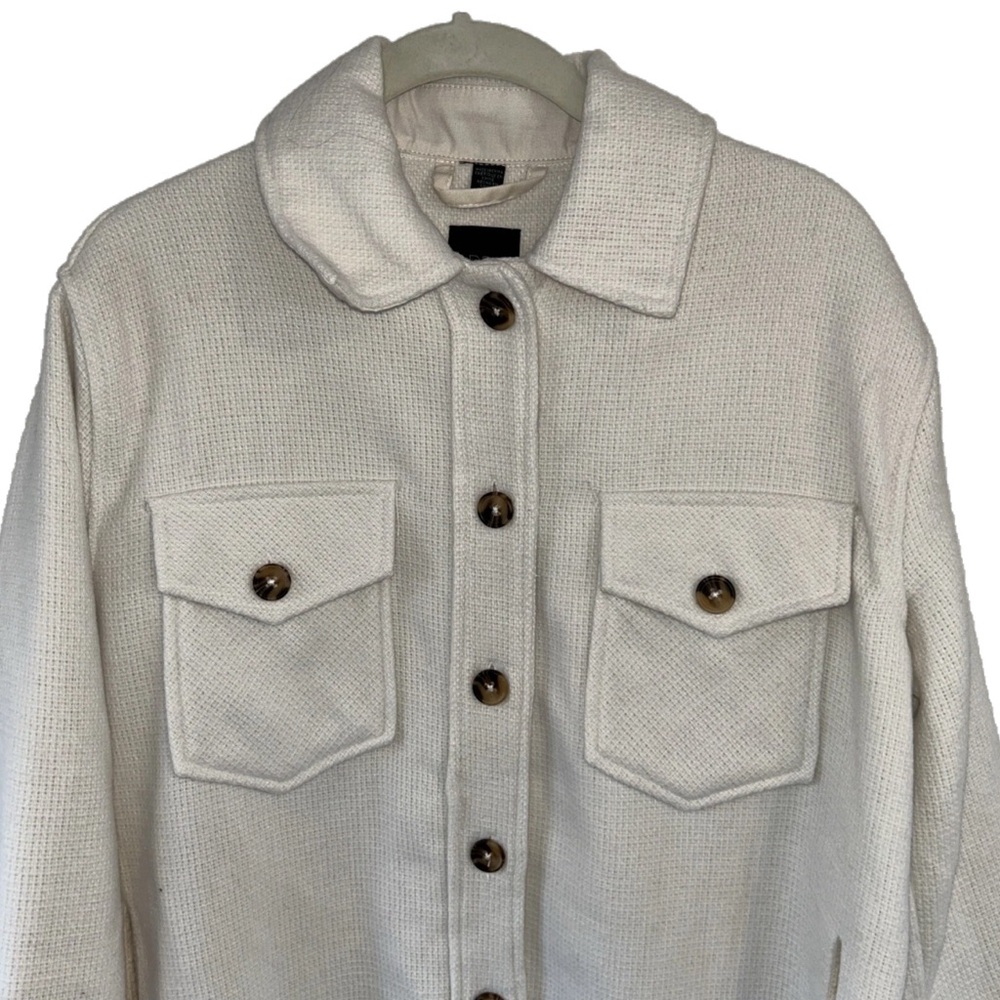 RDI Cream Textured Oversized Shacket – Women’s Size Small - Picture 8 of 15